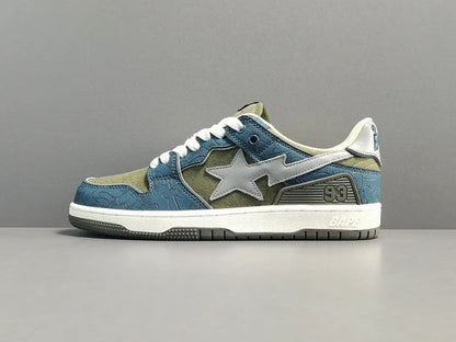 BAPE SK8 STA sneakers army green streetwear premium casual stylish shoes
