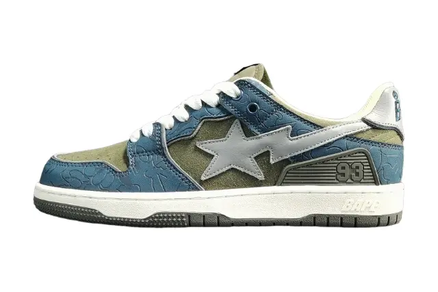 BAPE SK8 STA sneakers army green streetwear premium casual stylish shoes
