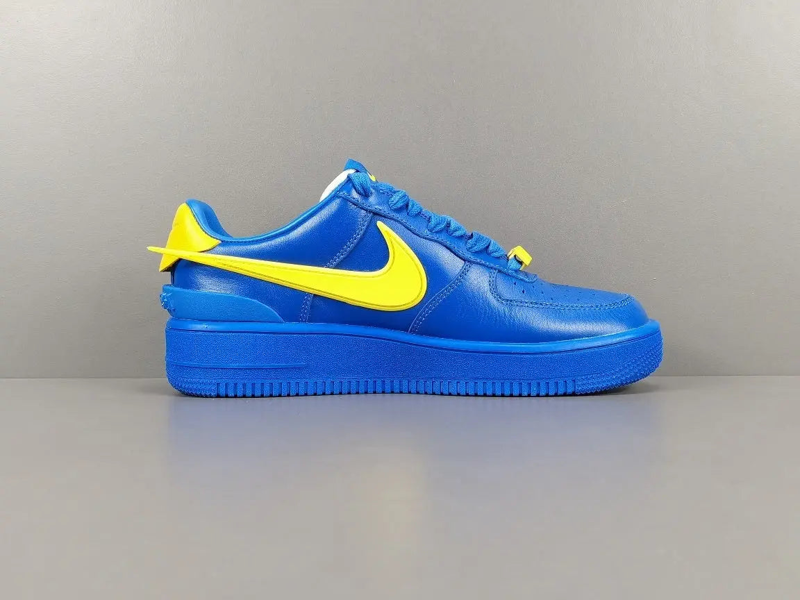 Nike Air Force 1 x AMBUSH Game Royal sneaker with oversized extended Swoosh design
