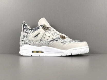 Air Jordan 4 Snakeskin sneakers side view luxury textured retro basketball shoes