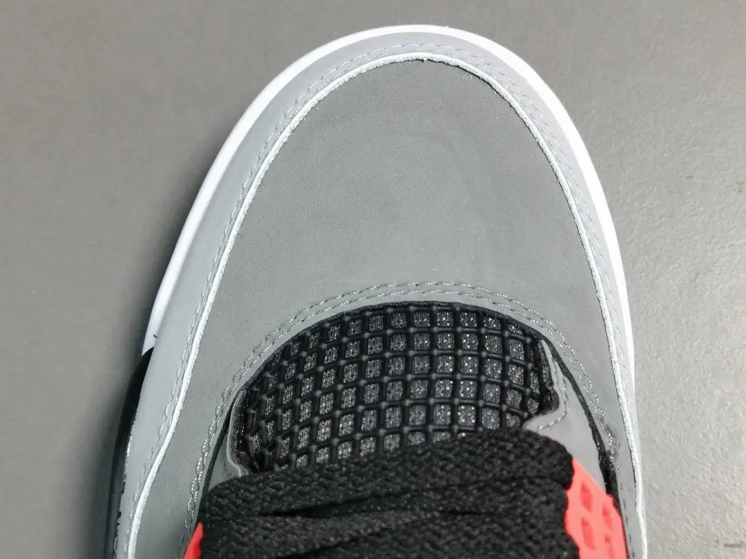 Air Jordan 4 Infrared sneakers black grey red accents iconic retro design

