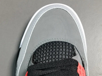Air Jordan 4 Infrared sneakers black grey red accents iconic retro design
