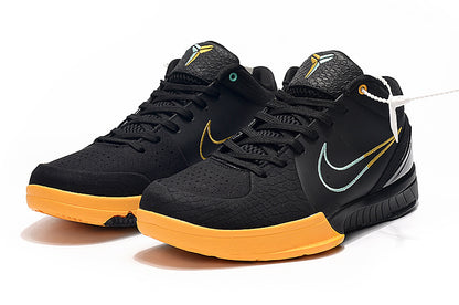 Nike Kobe 4 Protro FTB Snake basketball shoes with black and gold snake-inspired design
