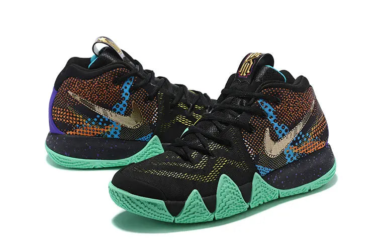 Nike Kyrie 4 x Mamba Mentality basketball shoes – black and purple low-top sneakers with Zoom Air cushioning and tribute design