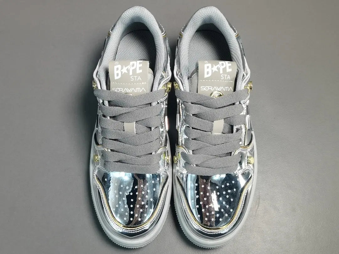 BAPE SK8 STA sneakers Hajime Sorayama collaboration metallic futuristic streetwear shoes