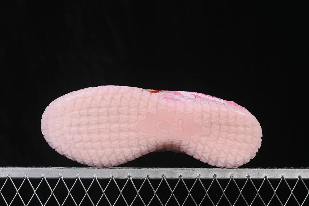 nike ja 3 x pink foam basketball shoes side view with soft pink foam colorway design