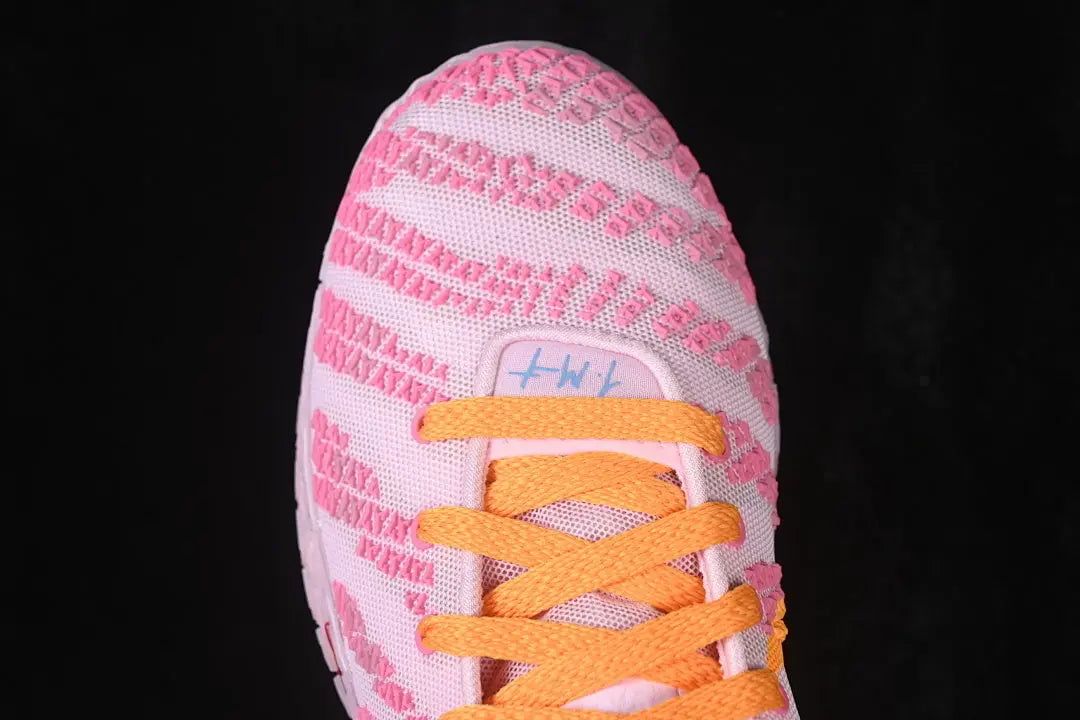 nike ja 3 x pink foam basketball shoes side view with soft pink foam colorway design