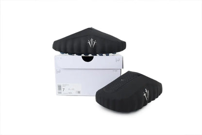 Nike Mind 001 NOCTA Slide Black Concept top view tonal black NOCTA Nike branding strap footbed