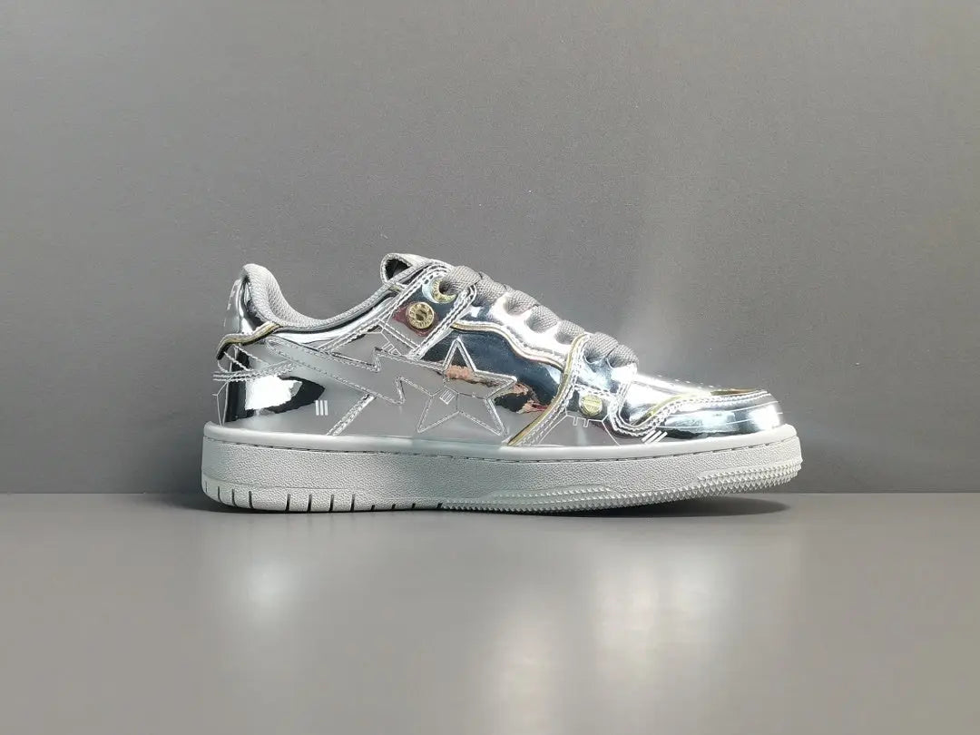 BAPE SK8 STA sneakers Hajime Sorayama collaboration metallic futuristic streetwear shoes