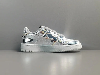 BAPE SK8 STA sneakers Hajime Sorayama collaboration metallic futuristic streetwear shoes