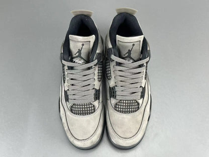 Air Jordan 4 x Cave Stone sneakers featuring premium materials neutral tones
