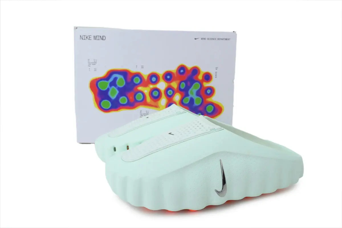 Comfortable Nike Mind 001 Barley Green foam slides