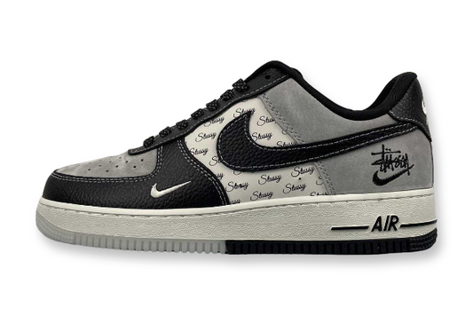 NIKE AIR FORCE 1 x STUSSY CUSTOM BLACK Replico