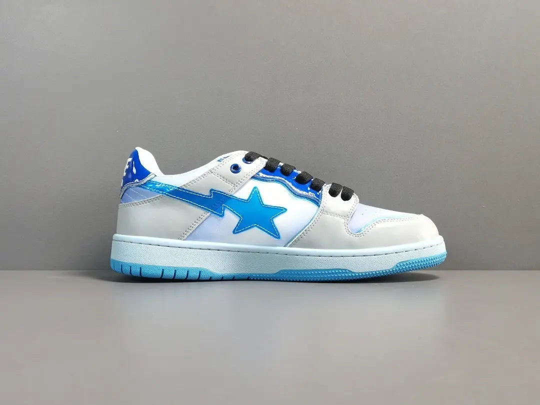 BAPE SK8 STA sneakers blue white streetwear premium stylish casual shoes