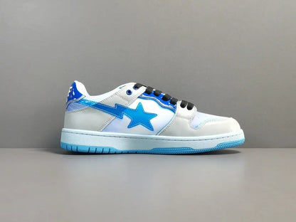 BAPE SK8 STA sneakers blue white streetwear premium stylish casual shoes