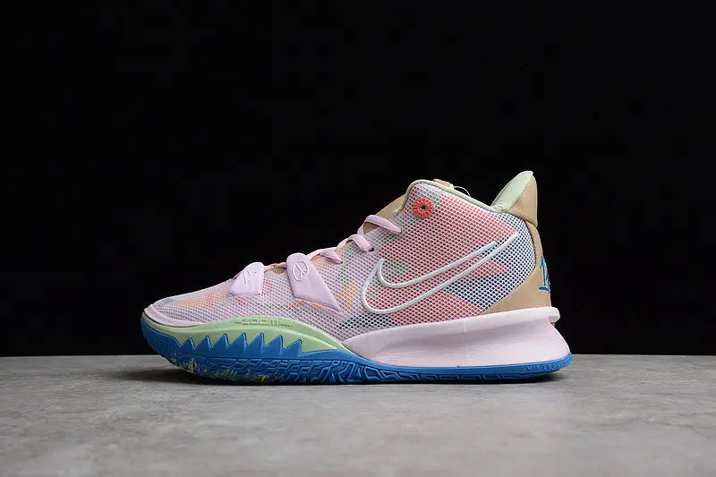 Nike Kyrie 7 x 1 World 1 People Pink basketball shoes – pink low-top sneakers with Zoom Air cushioning and bold performance design