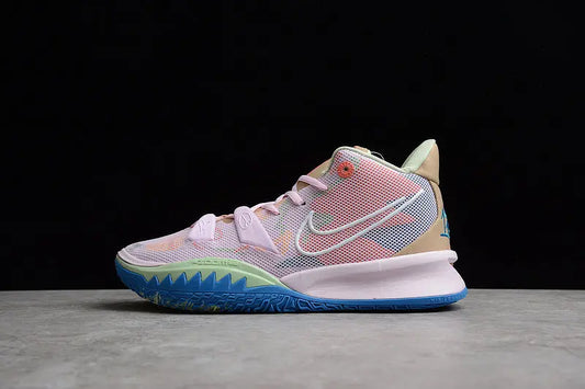 Nike Kyrie 7 x 1 World 1 People Pink basketball shoes – pink low-top sneakers with Zoom Air cushioning and bold performance design