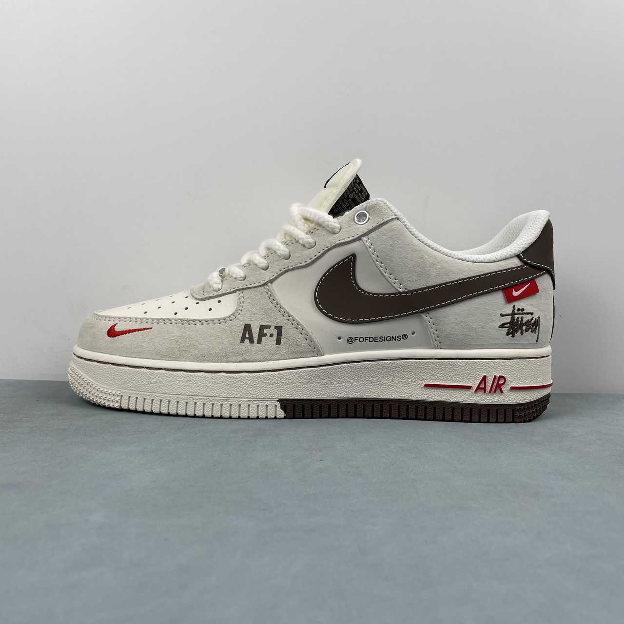 NIKE AIR FORCE 1 x STUSSY CUSTOM BROWN Replico