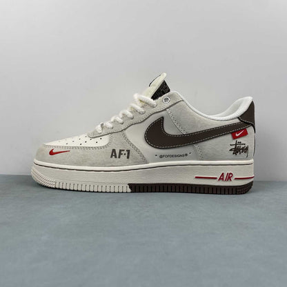NIKE AIR FORCE 1 x STUSSY CUSTOM BROWN Replico