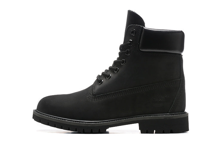 Timberland 6 inch black nubuck premium leather boot for men durable
