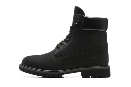Timberland 6 inch black nubuck premium leather boot for men durable

