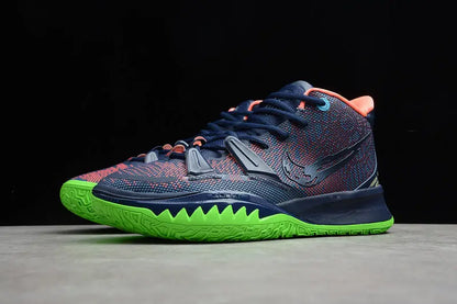Nike Kyrie 7 x Midnight Navy basketball shoes – low-top sneakers with dark navy colorway and Zoom Air cushioning