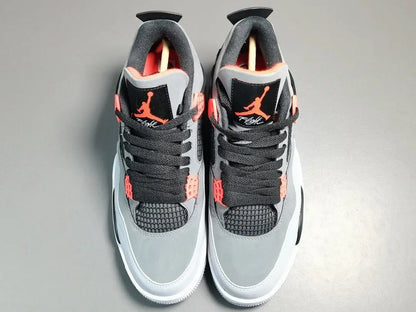 Air Jordan 4 Infrared sneakers black grey red accents iconic retro design
