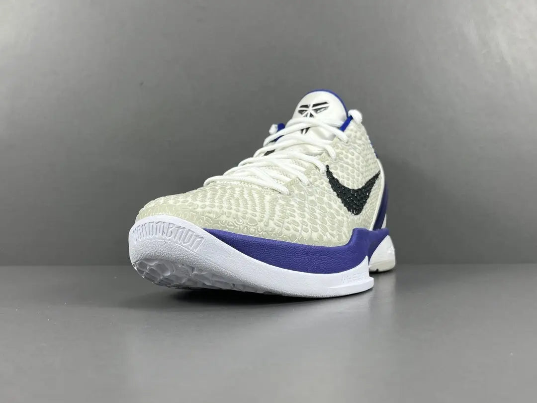 Nike Kobe 6 Concord basketball shoes white and purple sleek performance design
