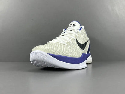 Nike Kobe 6 Concord basketball shoes white and purple sleek performance design
