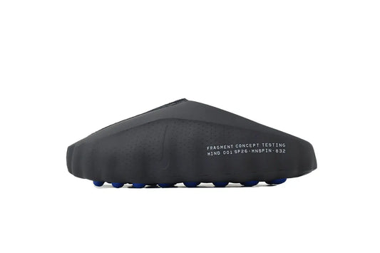 Nike Mind 001 Slide x Fragment Black minimalist premium slide sandal side view