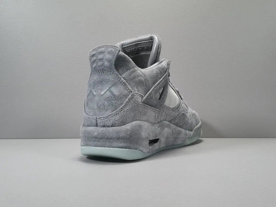 Gray sneaker on a gray background