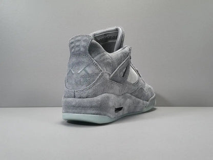 Gray sneaker on a gray background