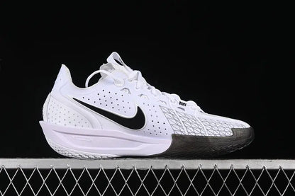 Nike Air Zoom GT Cut 3 Panda basketball shoes black white front view performance sneakers