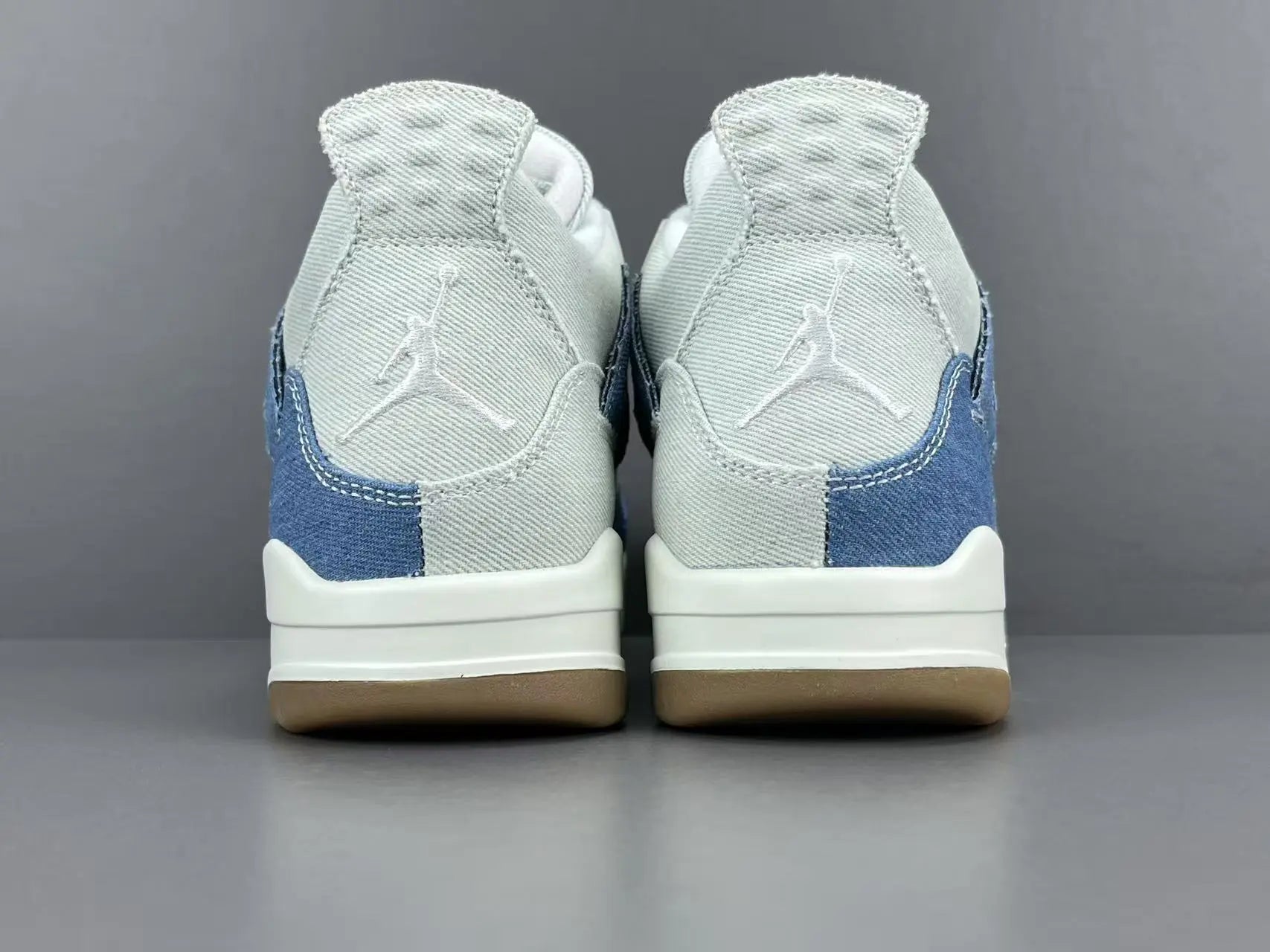 Air Jordan 4 Denim Worn Blue blue white grey sneakers premium men's shoes
