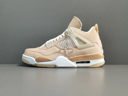 Air Jordan 4 Retro Shimmer white silver sneakers premium women's shoes
