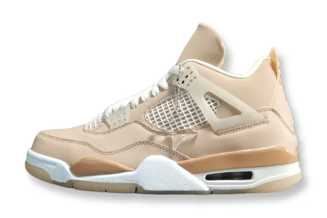 Air Jordan 4 Retro Shimmer white silver sneakers premium women's shoes
