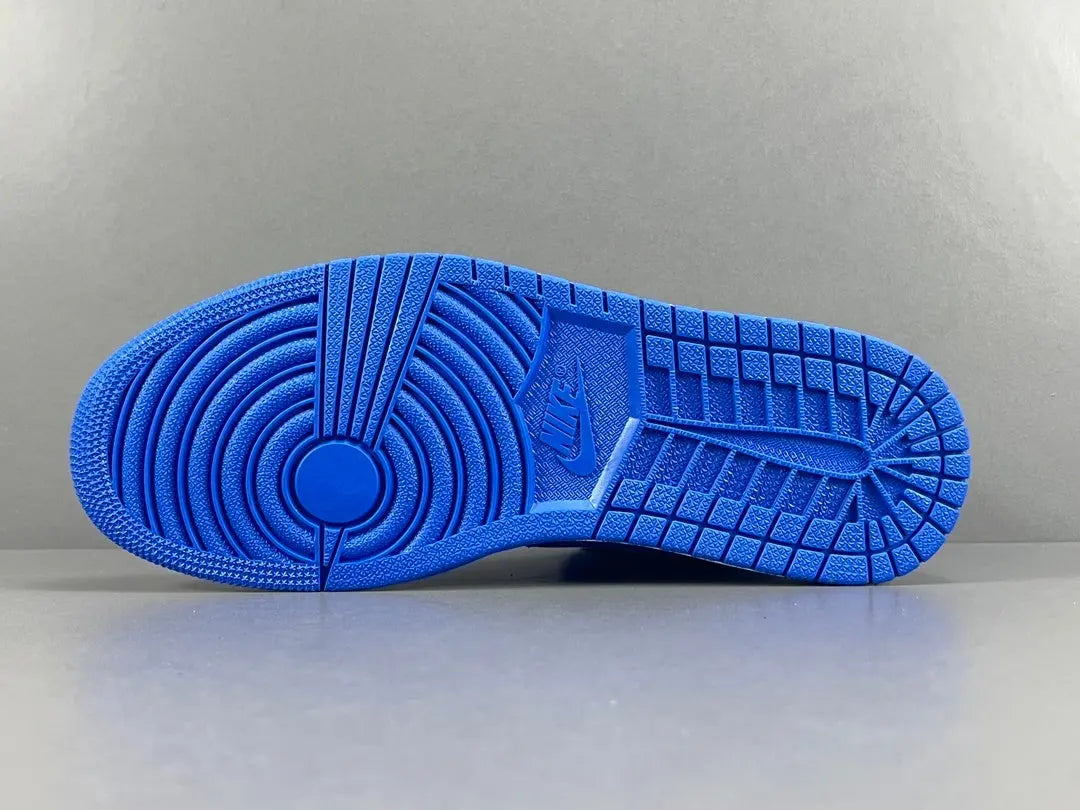 Air Jordan 1 High OG Royal Reimagined side view blue white leather sneaker