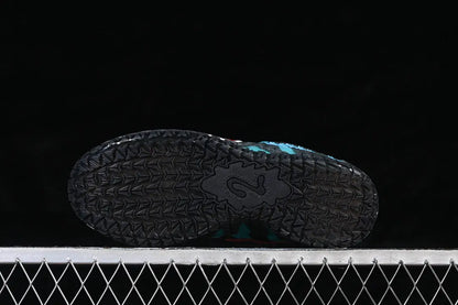 nike ja 3 x scratch 3.0 basketball shoes side view with aggressive scratch pattern colorway