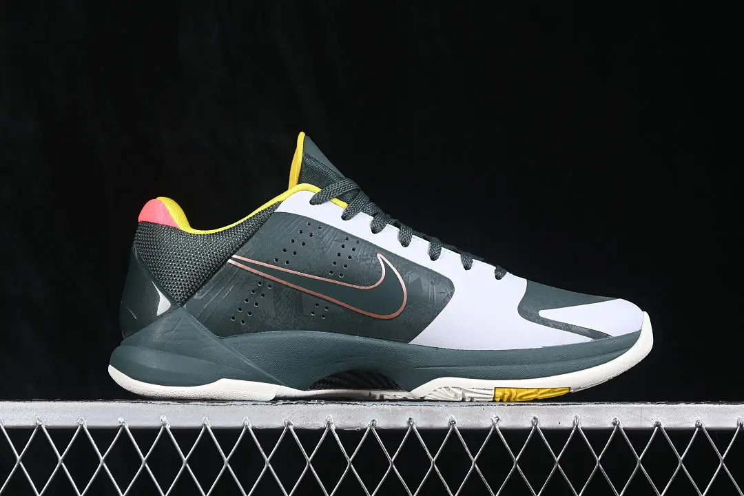 Nike Kobe 5 Protro EYBL basketball shoes in vibrant multicolor tournament-inspired design
