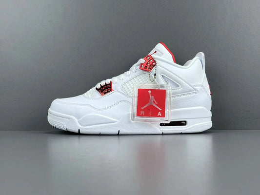 Air Jordan 4 Metallic Red white red black sneakers premium men's shoes

