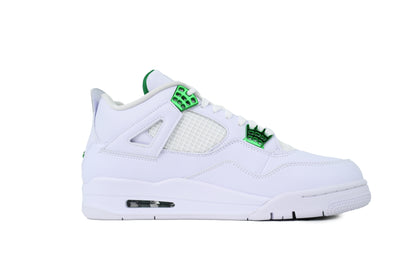 Jordan 4 Metallic Green green white leather retro sneakers unisex premium
