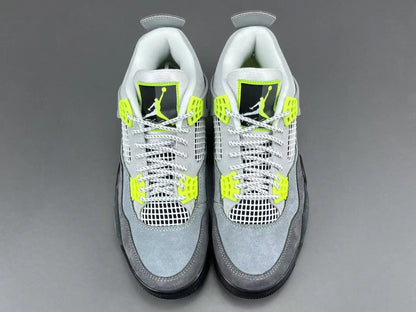 Air Jordan 4 SE 95 Neon white black neon green sneakers men's shoes

