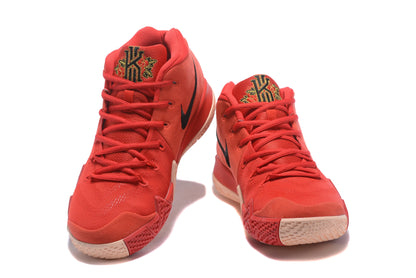 Nike Kyrie 4 x Chinese New Year basketball shoes – red and gold low-top sneakers with Zoom Air cushioning and Lunar New Year design