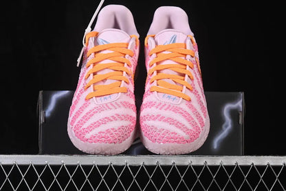 nike ja 3 x pink foam basketball shoes side view with soft pink foam colorway design