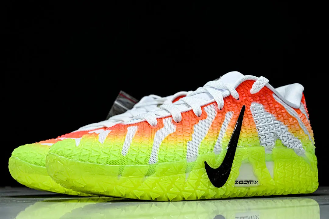 nike ja 3 x snowed in basketball shoes side view with icy snow inspired colorway