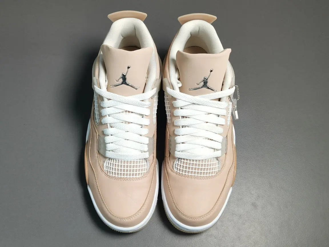 Air Jordan 4 Retro Shimmer white silver sneakers premium women's shoes
