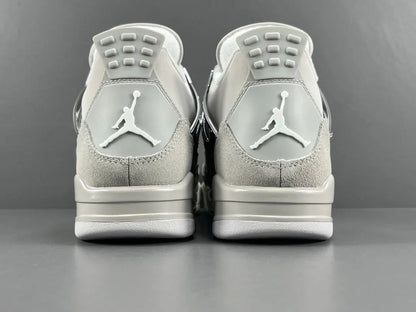 Air Jordan 4 Frozen Moments grey suede sneakers premium design men's shoes
