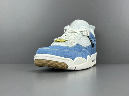 Air Jordan 4 Denim Worn Blue blue white grey sneakers premium men's shoes

