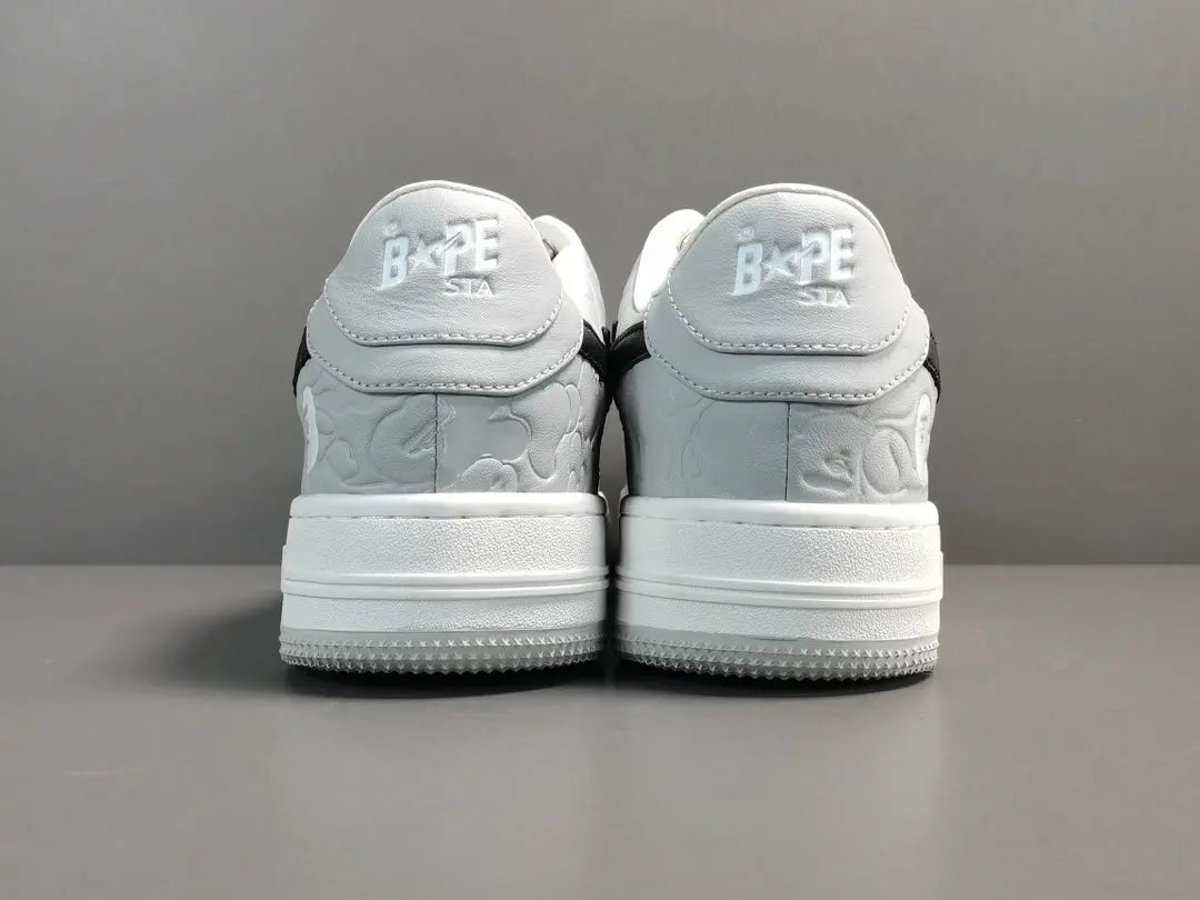 BAPE STA LOW sneakers grey black streetwear casual premium stylish shoes