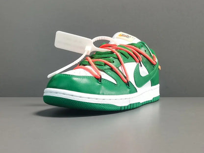 Nike Dunk x Off-White Pine Green limited edition collaboration sneakers streetwear iconic
